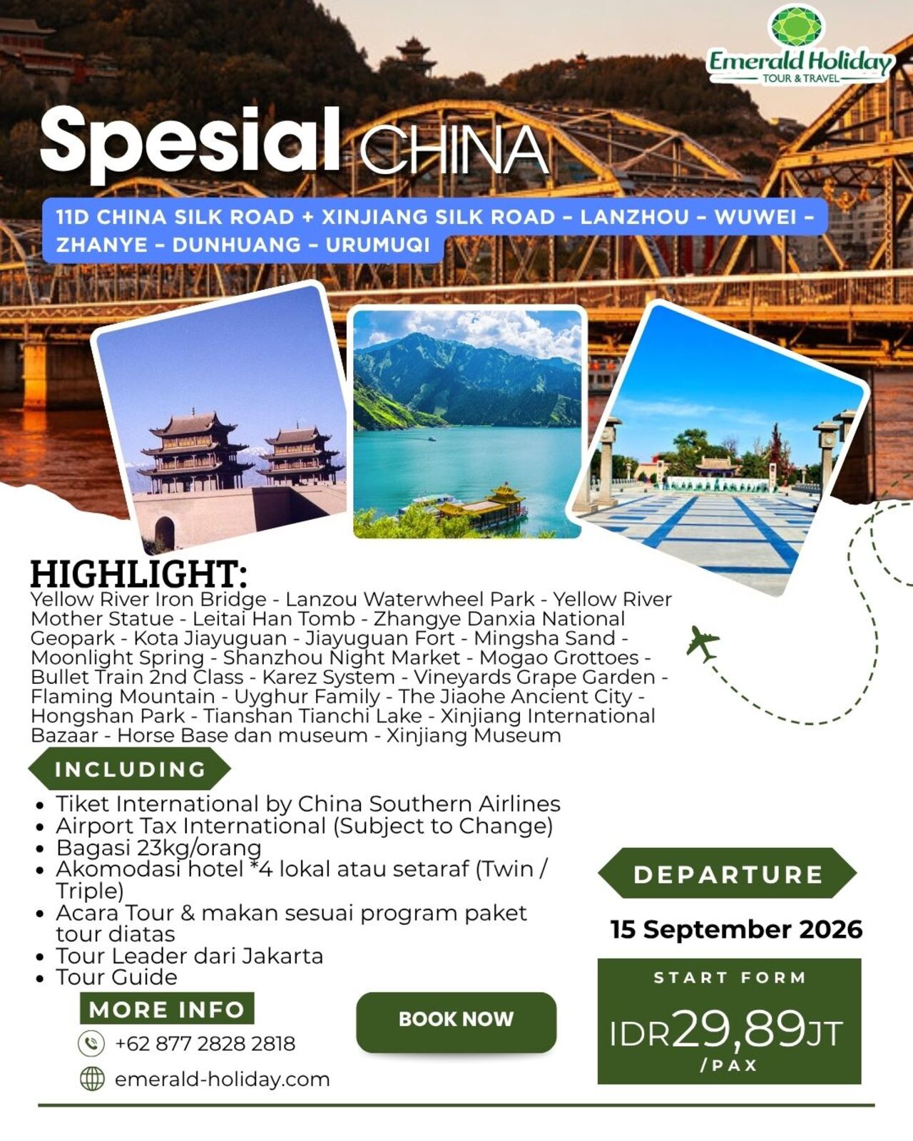 11D CHINA SILK ROAD XINJIANG SILK ROAD